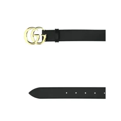 Guuccii Marmont Gg leather belt Black