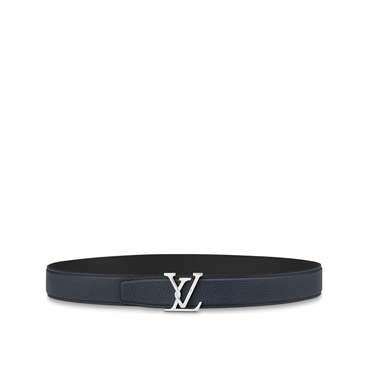 Louic Viutt0n Ecplise silver buckle and black belt