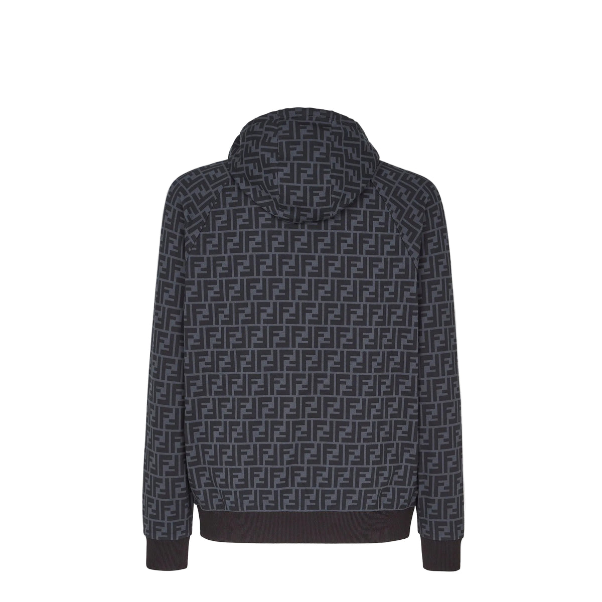 F€ndi Regular-fit black sweatshirt with hooded collar