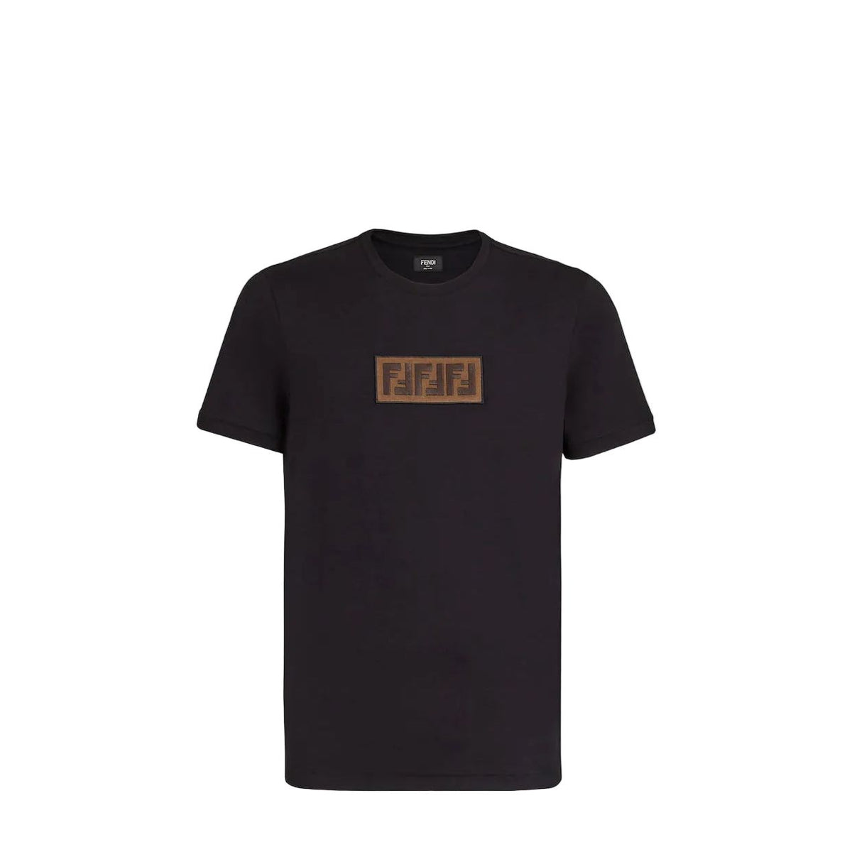 F€ndi T-shirt black with brown logo