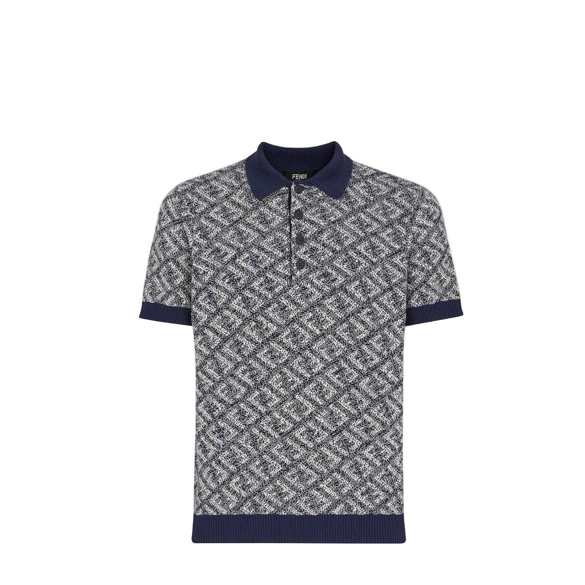 F€ndi Polo Shirt in grey and navy