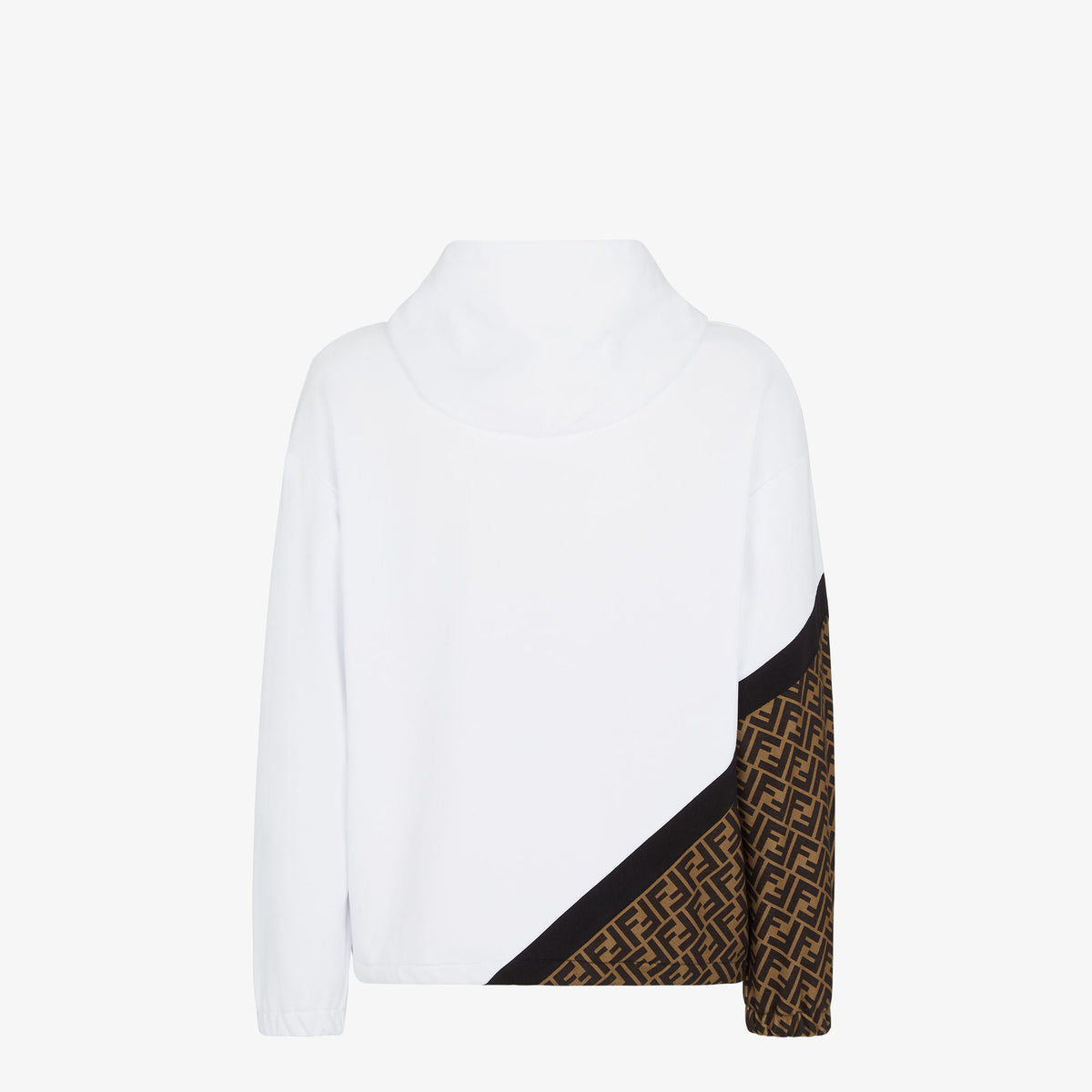 F€ndi Sweatshirt with hood, dropped sleeves and elastic cuffs.