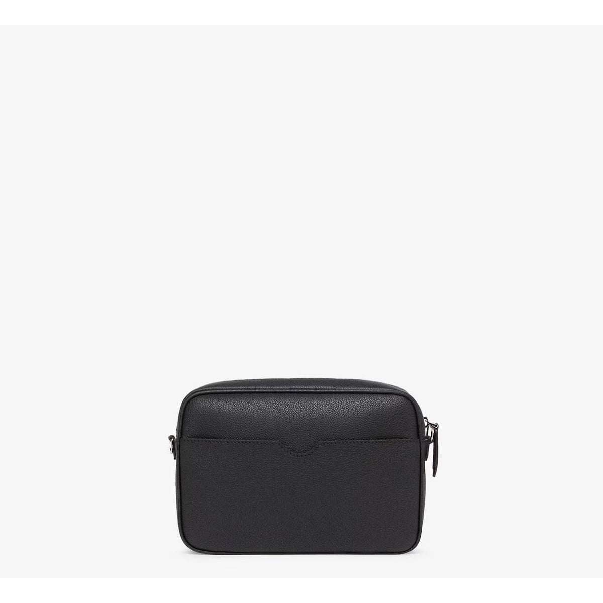 F€ndi Compact shoulder bag in black full-grain leather