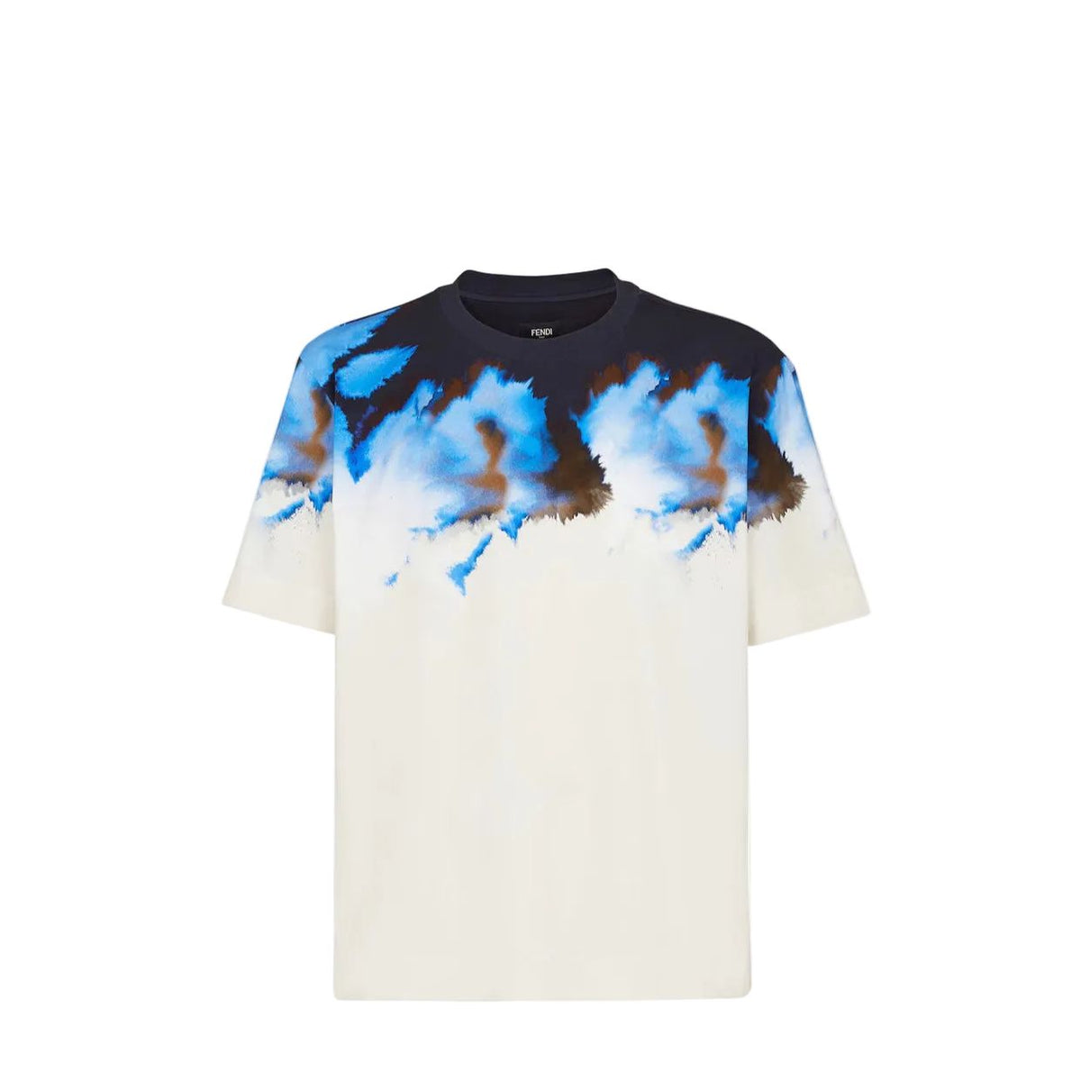 F€ndi T-shirt in white with blue details