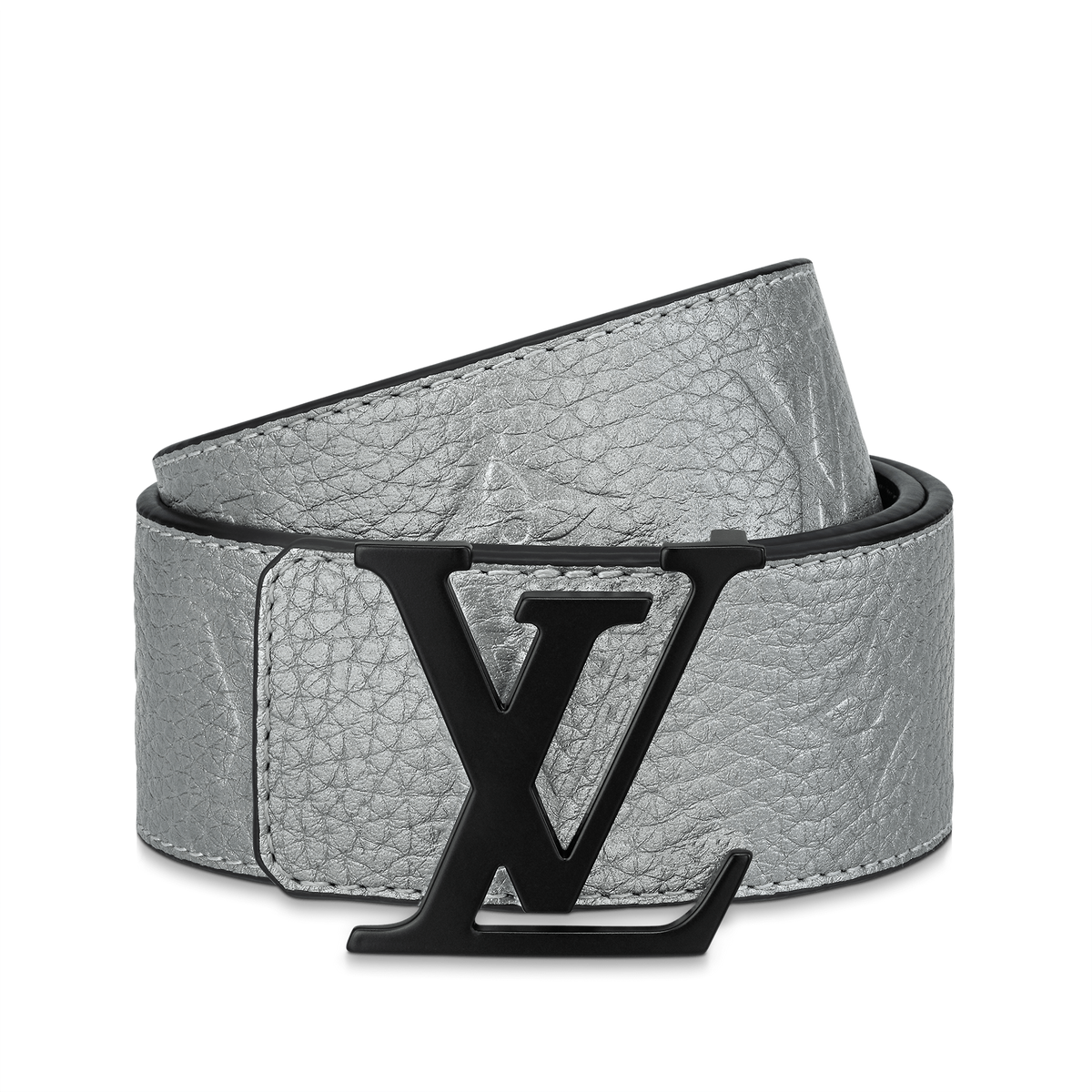 Louic Viutt0n Reversible Ecplise black buckle and silver belt