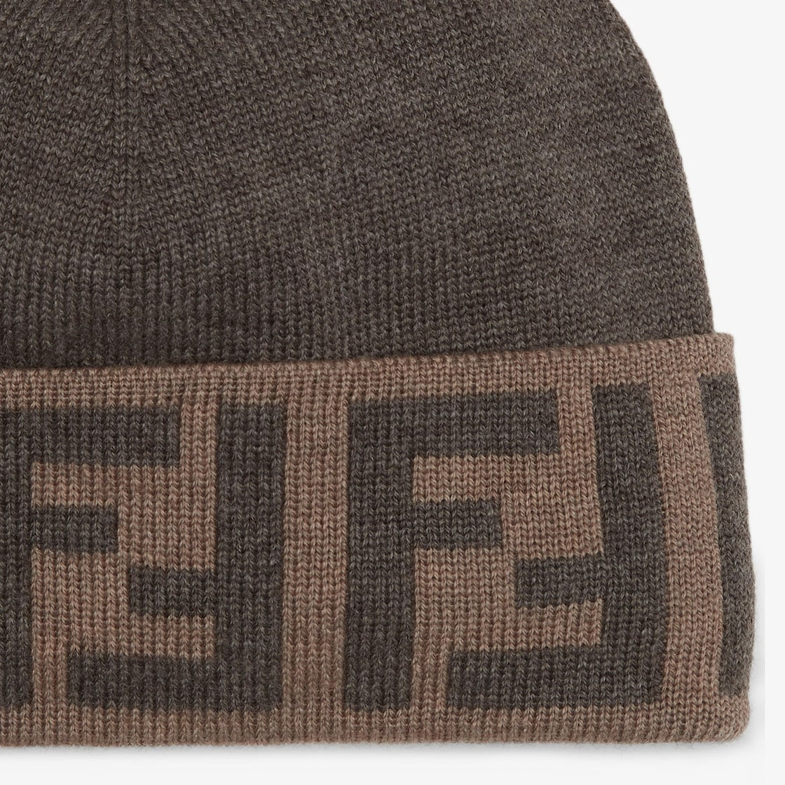 F€ndi brown pattern BEANIE