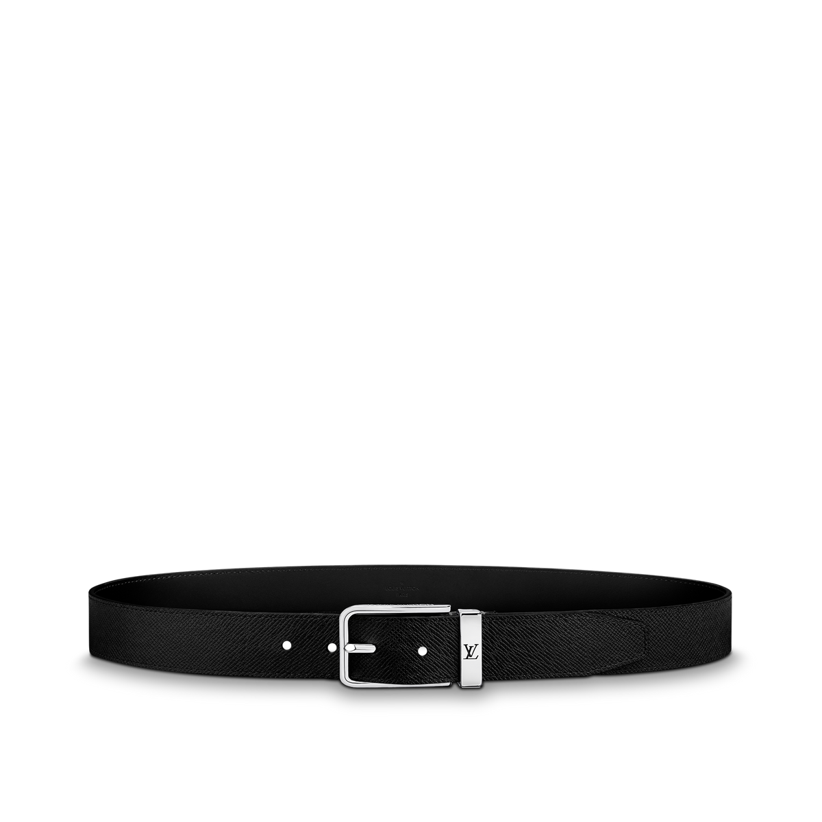 Louic Viutt0n Damier silver buckle black belt