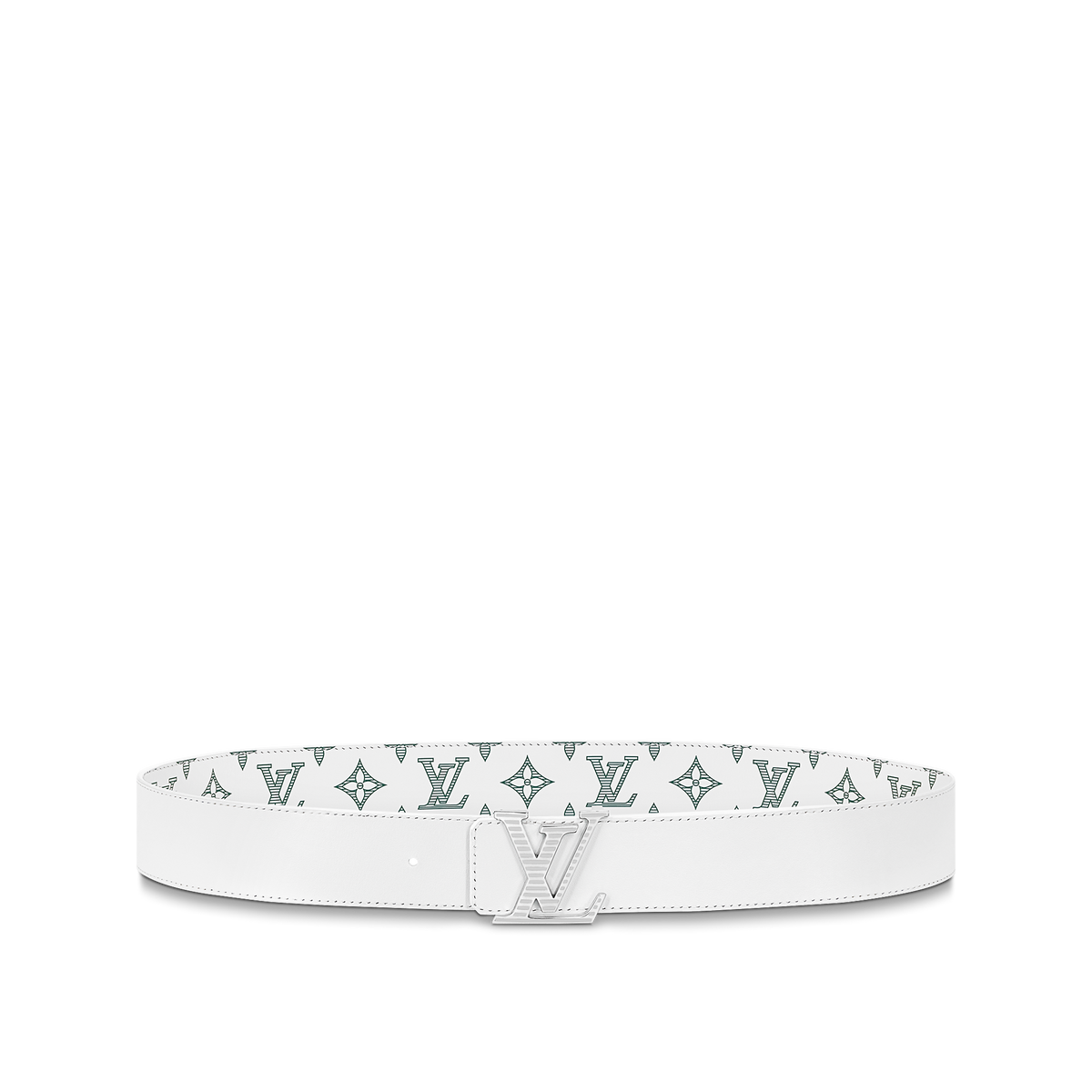 Louic Viutt0n Reversible Ecplise White buckle and White belt
