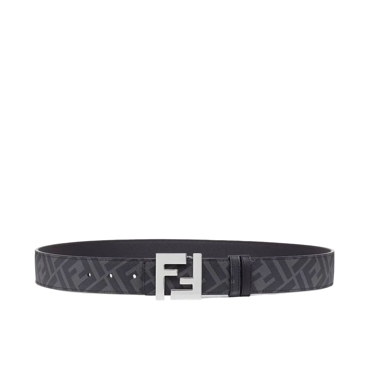 F€ndi Reversbile Belt in grey/black leather