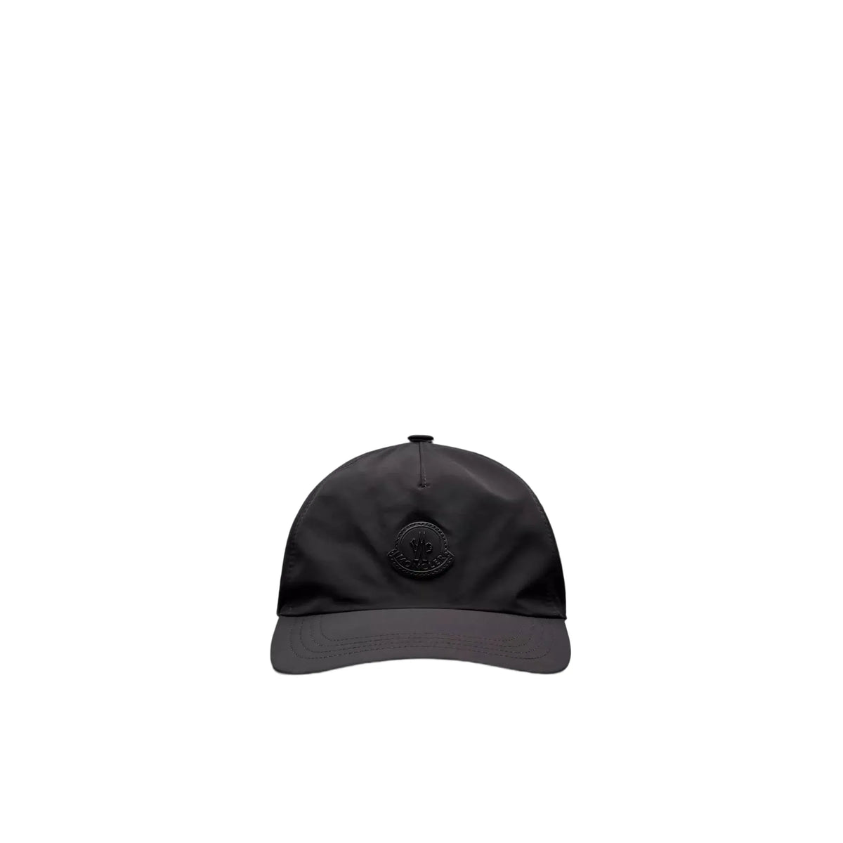 Dark gray cap with a logo on a black background