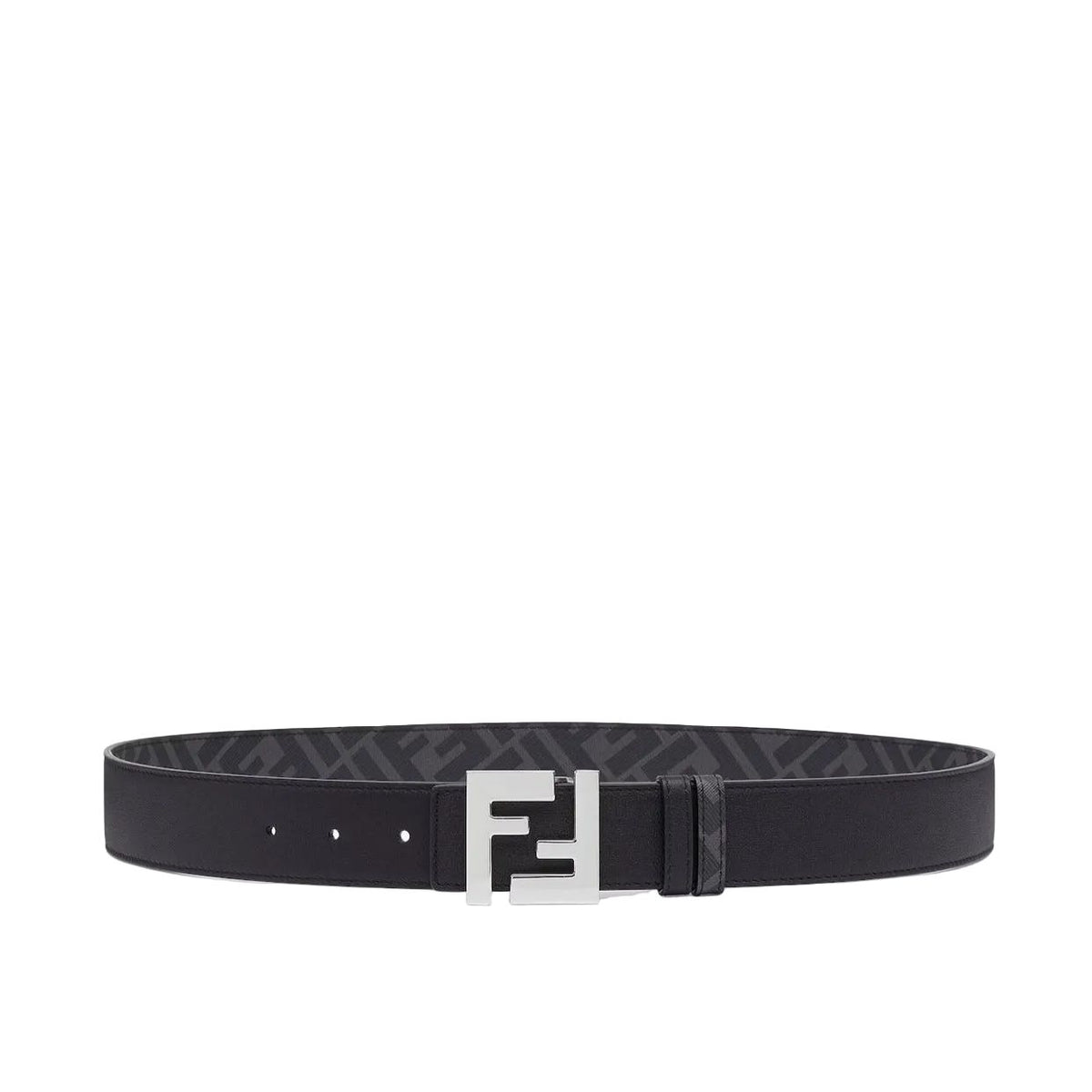 F€ndi Reversbile Belt in grey/black leather