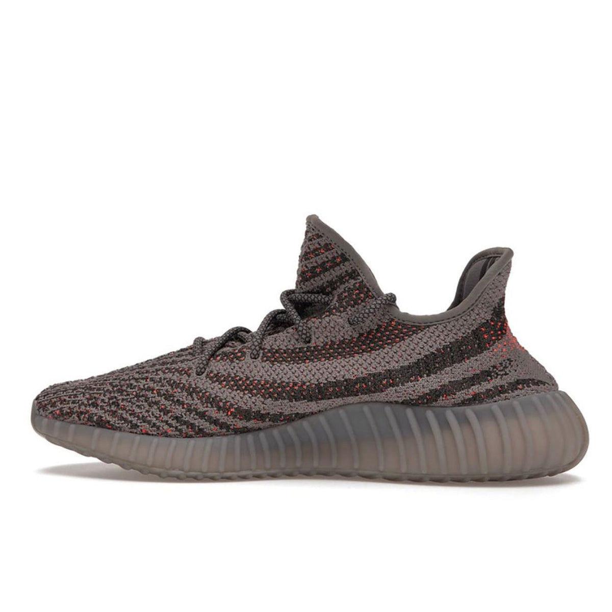YE*ZY 350 Boost Grey with orange stripe