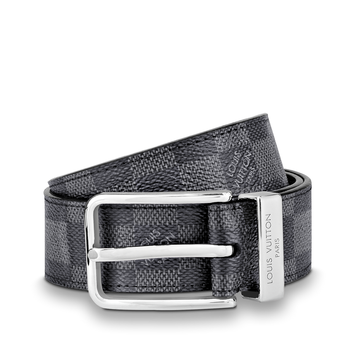 Louic Viutt0n Damier silver buckle belt