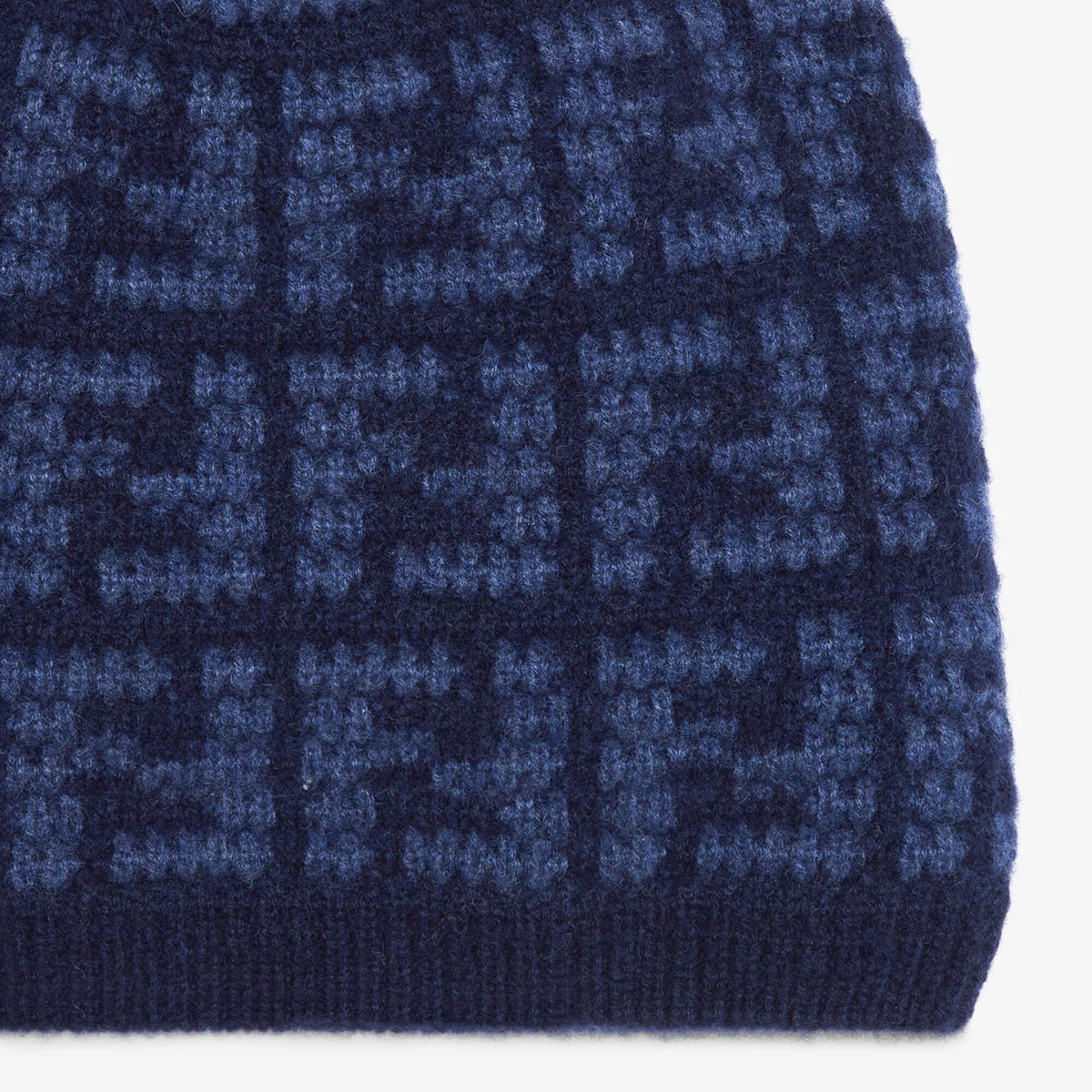F€ndi BEANIE Navy Blue pattern