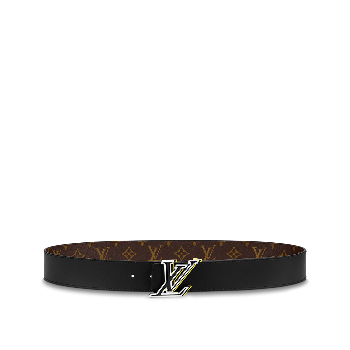 Louic Viutt0n Reversible Ecplise Black buckle and Gold/brown belt