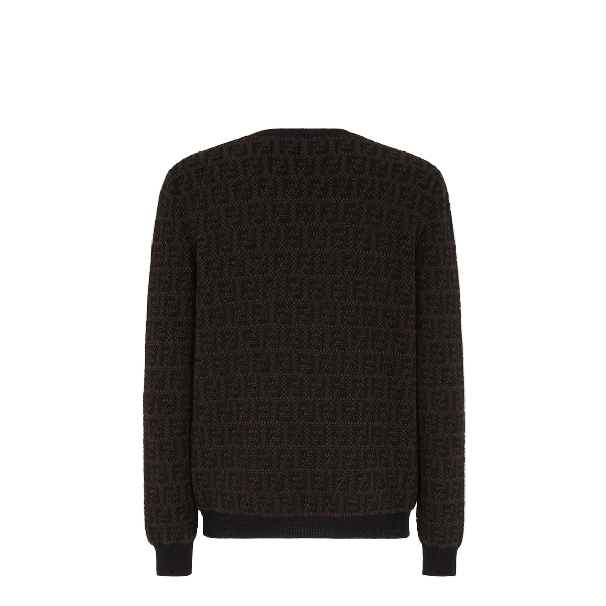 F€ndi Regular-fit pullover with crew neck and long sleeves.