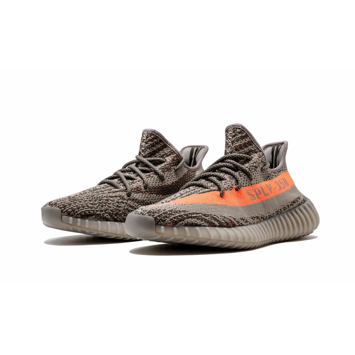 YE*ZY 350 Boost Grey with Orange stripe