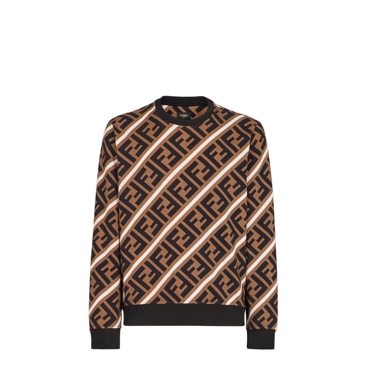 F€ndi Raglan sleeved sweatshirt with crew neck.