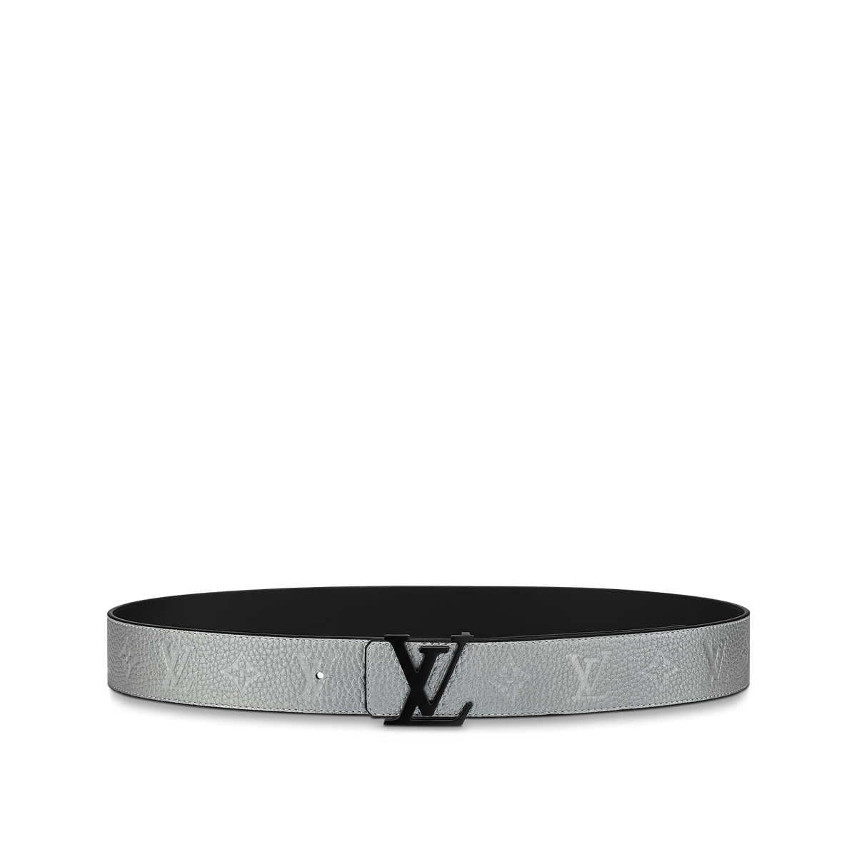 Louic Viutt0n Reversible Ecplise black buckle and silver belt