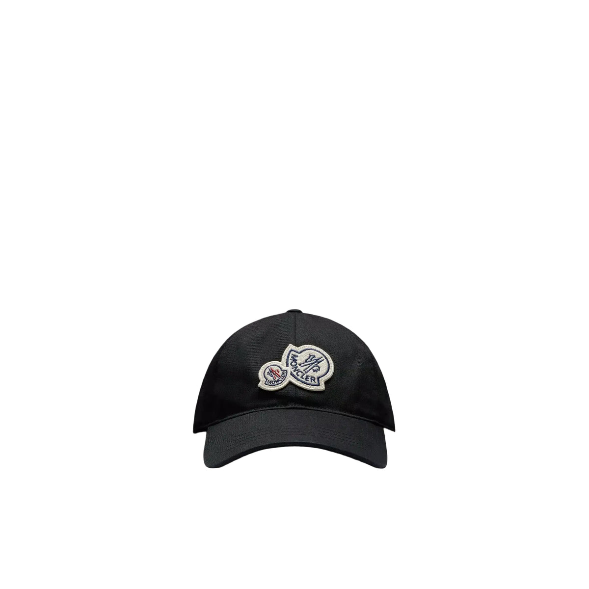 Black cap with a logo on a black background