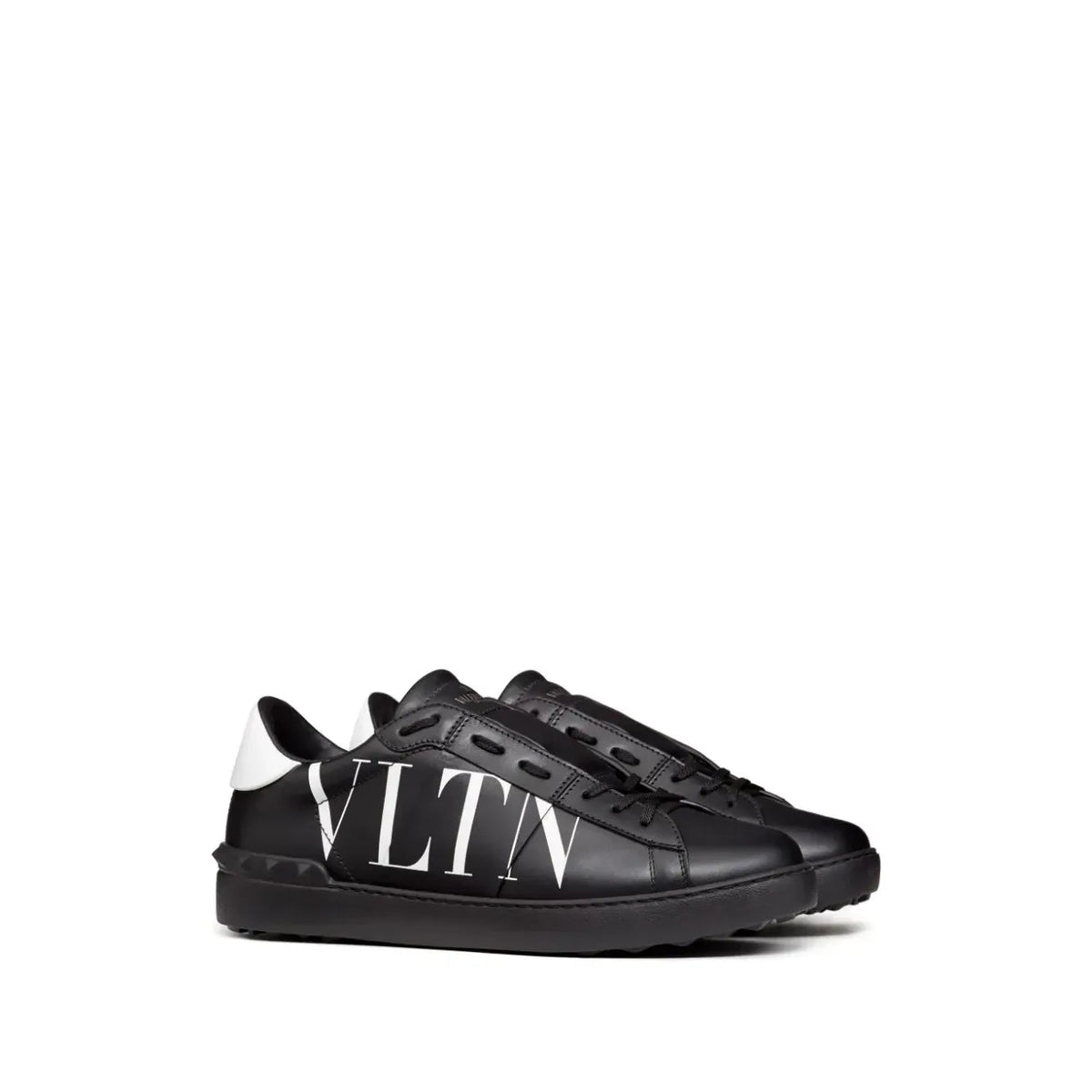 VALETINO SHOES in black with white text