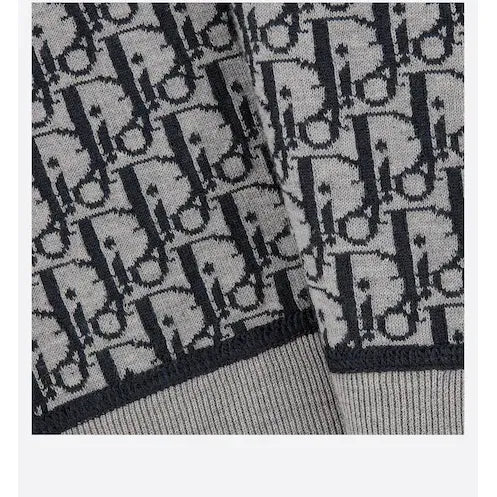 D!or Hoodie zip up navy with pattern inside