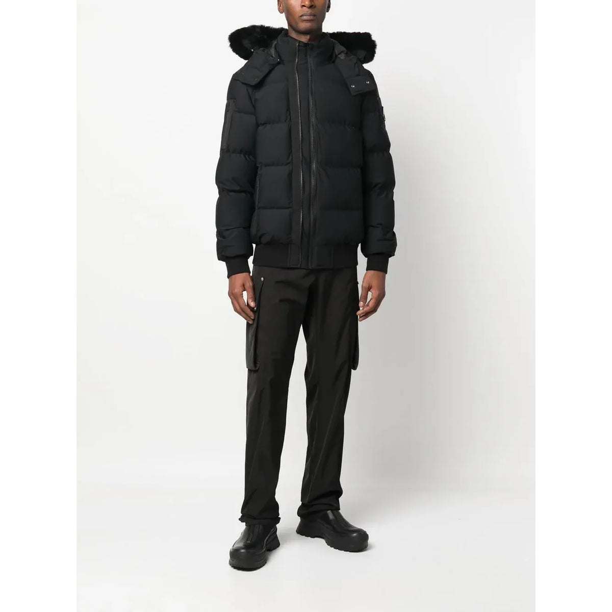 Moose Knucles Padded bomber jet black jacket