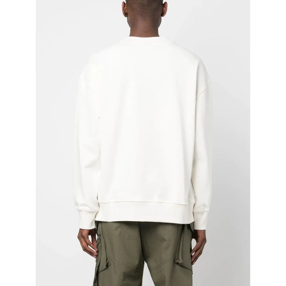 Moose Knucles Chest logo-patch detail white sweatshirt