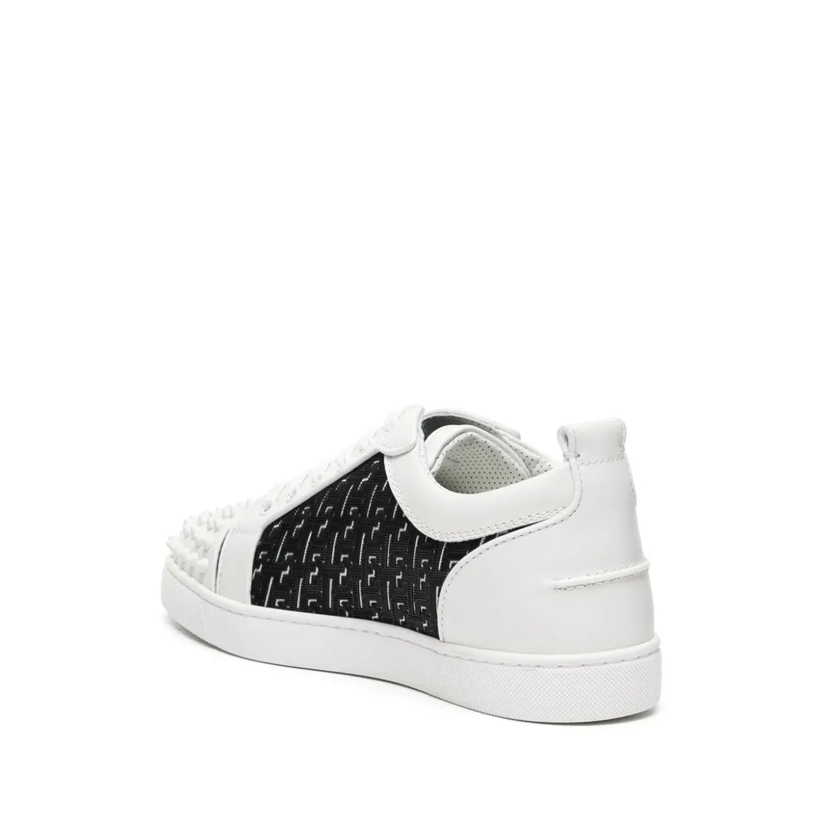 Christian Loobs white sneakers with spikes