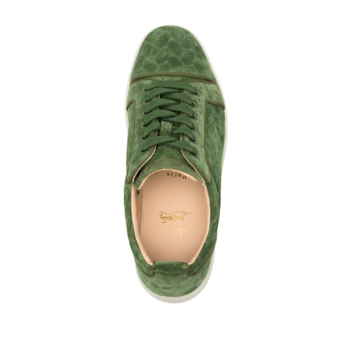 Christian Loobs green sneakers without spikes
