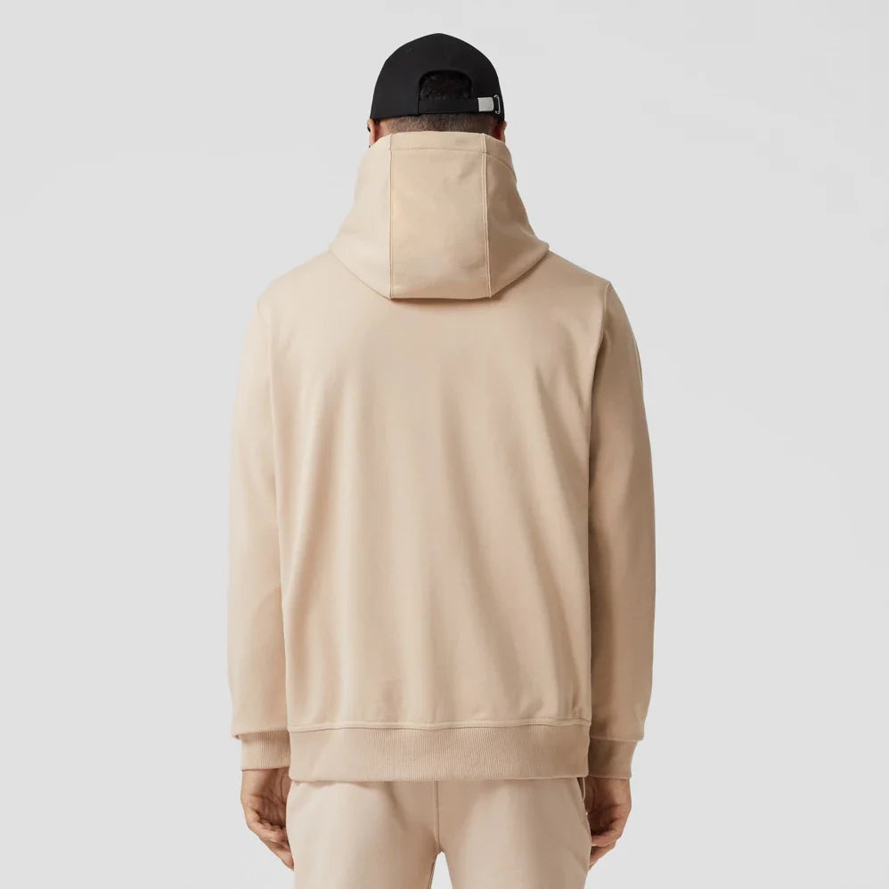 BBRY Beige cotton zip up Hoodie