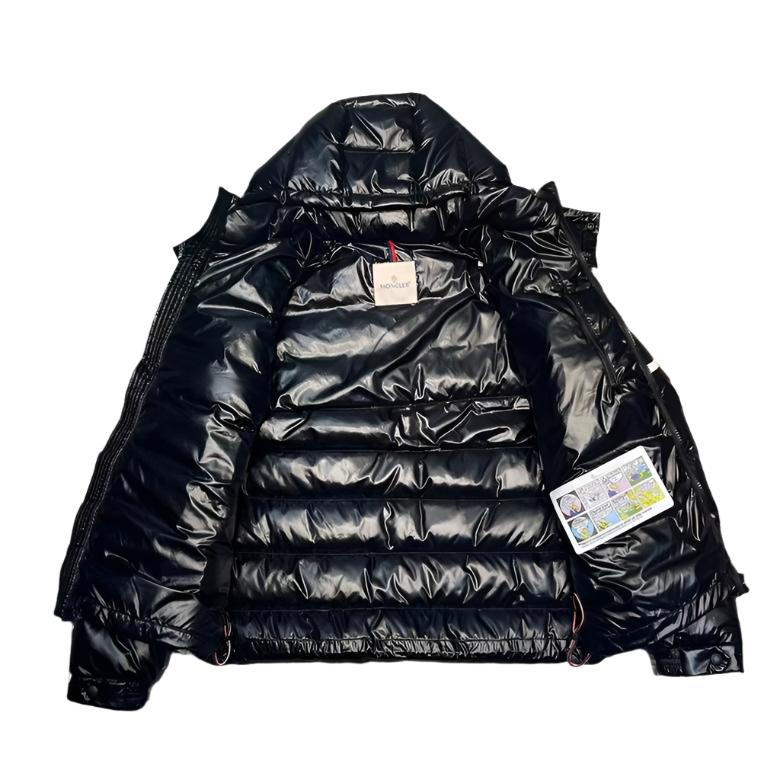 Monclr high-shine padded jacket in white and in navy
