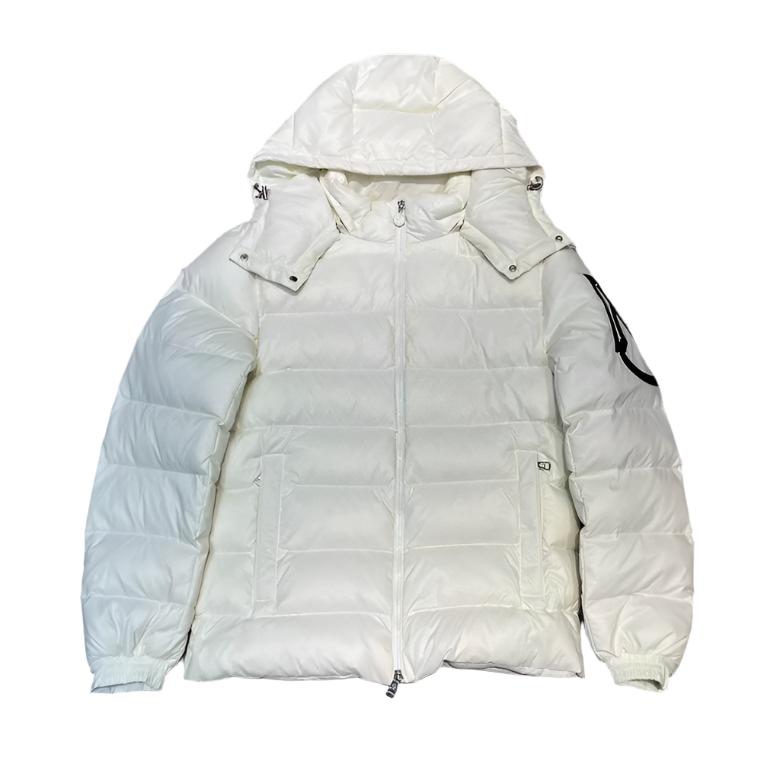 Monclr high-shine padded jacket in white and in navy