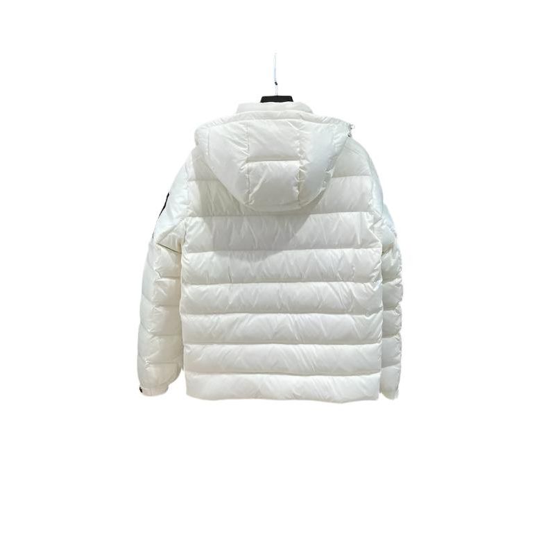 Monclr high-shine padded jacket in white and in navy