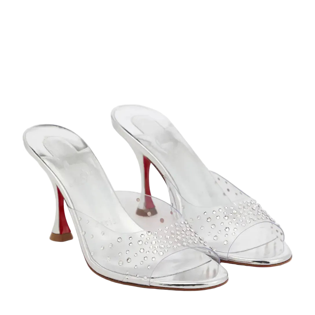 Christian Loobs Heels Degramule 85 embellished mules