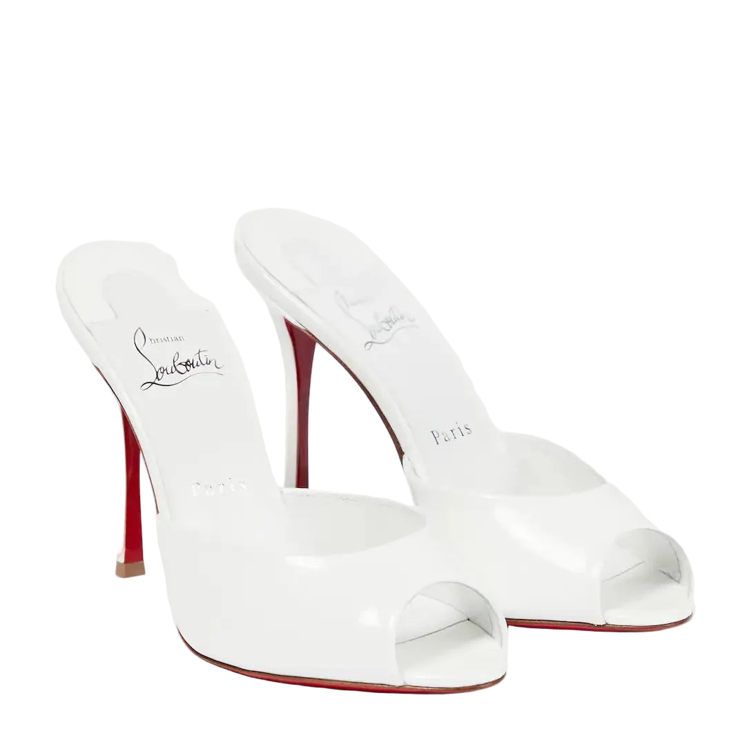 Christian Loobs Heels Bridal Me Dolly patent leather mules