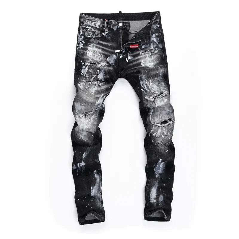 DSQ2 JEANS in black/grey/white