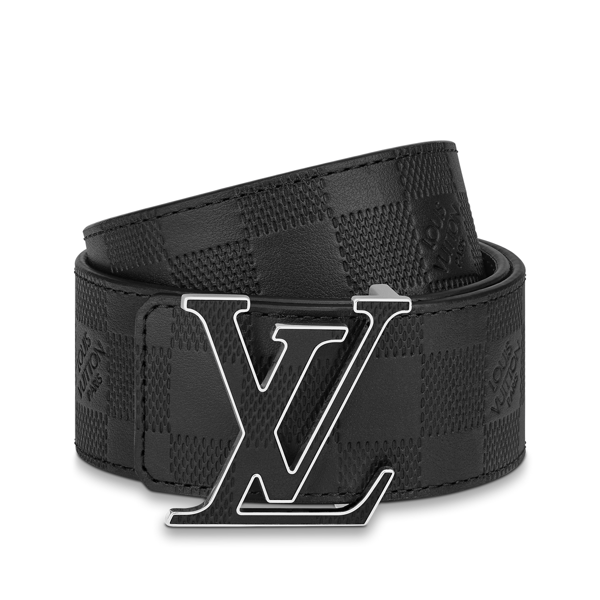 Louic Viutt0n Reversible Damier black buckle and Black belt