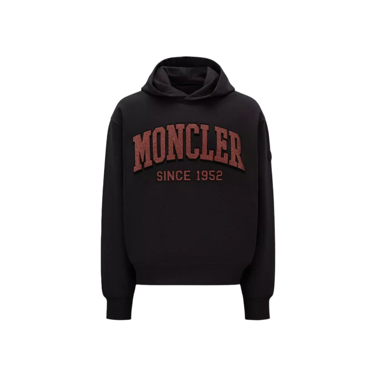 Monclr in red text Hoodie