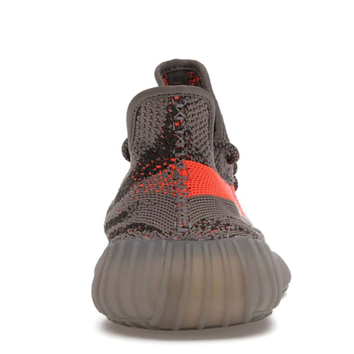 YE*ZY 350 Boost Grey with orange stripe