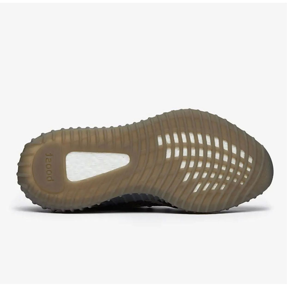 YE*ZY 350 Boost Grey with orange stripe