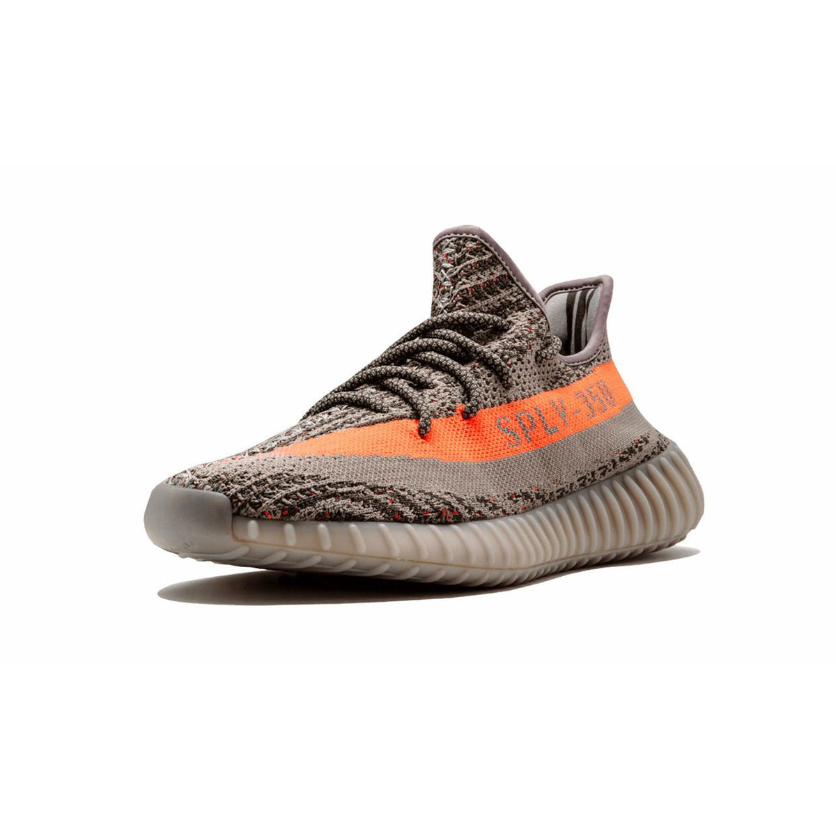 YE*ZY 350 Boost Grey with Orange stripe