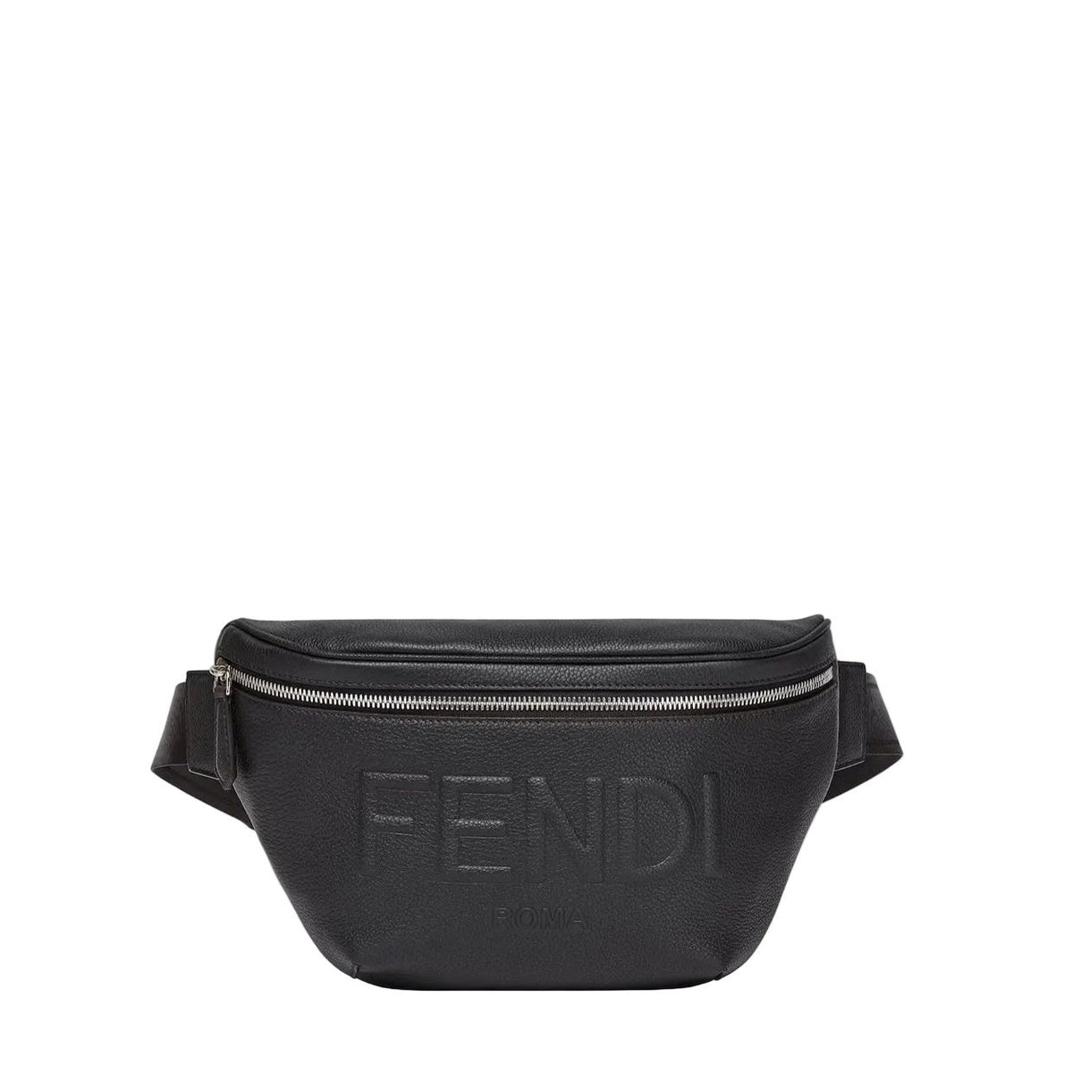 F€ndi Belt bag made of black full-grain leather