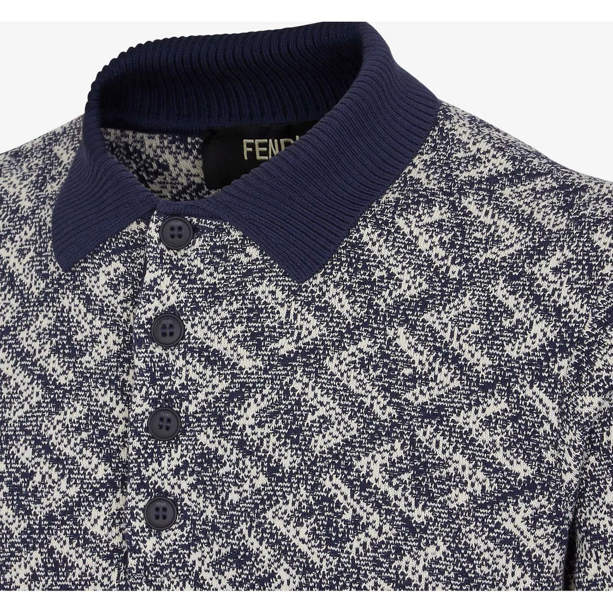 F€ndi Polo Shirt in grey and navy