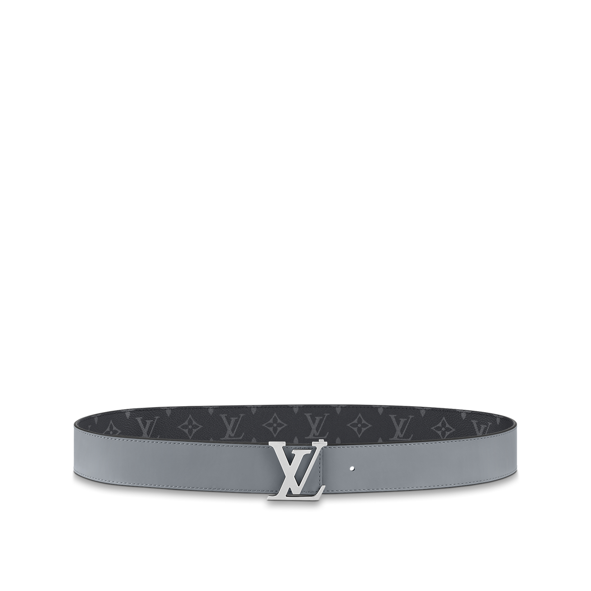 Louic Viutt0n Reversible Ecplise silver buckle and Black belt