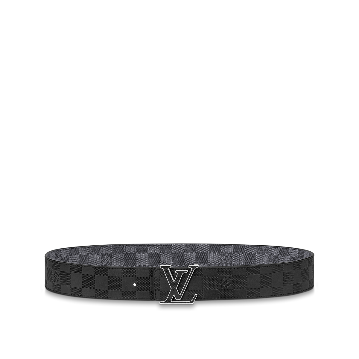 Louic Viutt0n Reversible Damier black buckle and Black belt