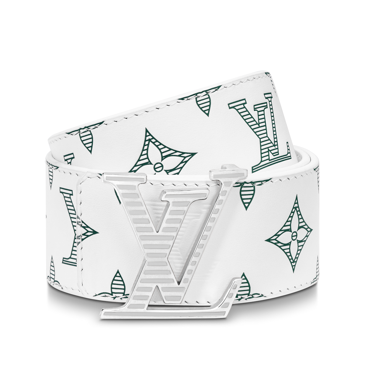 Louic Viutt0n Reversible Ecplise White buckle and White belt