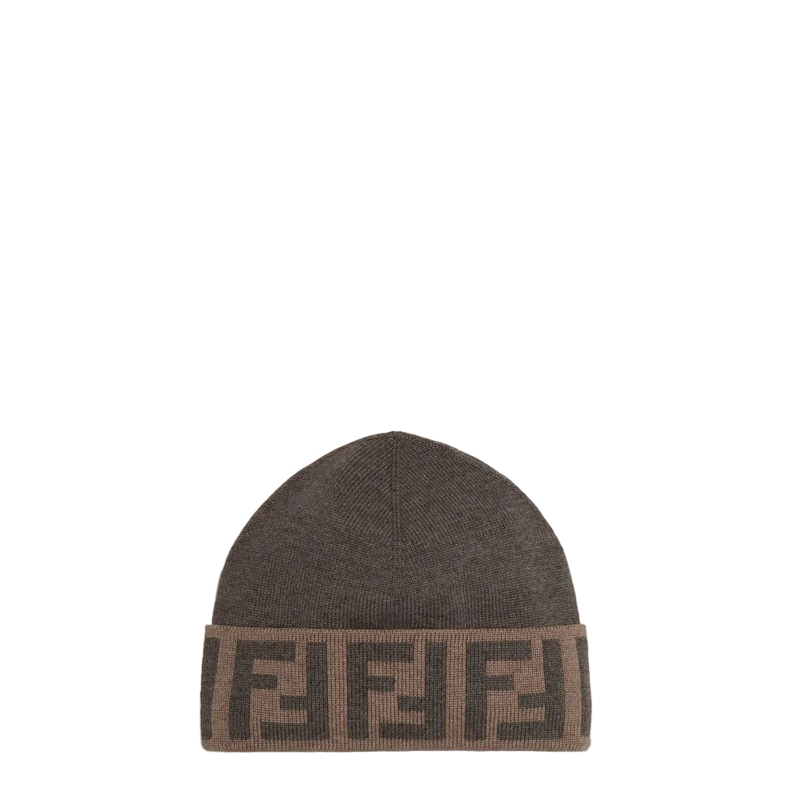 F€ndi brown pattern BEANIE