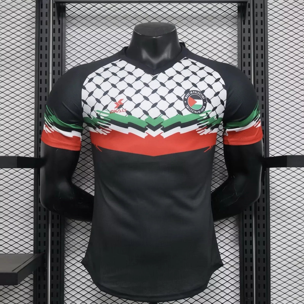DKALI Palestine Black Football Jersey